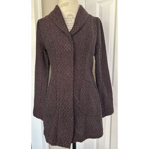 Babette Womens Riding Jacket Front Pockets Textured Weave Vintage USA XS Unlined